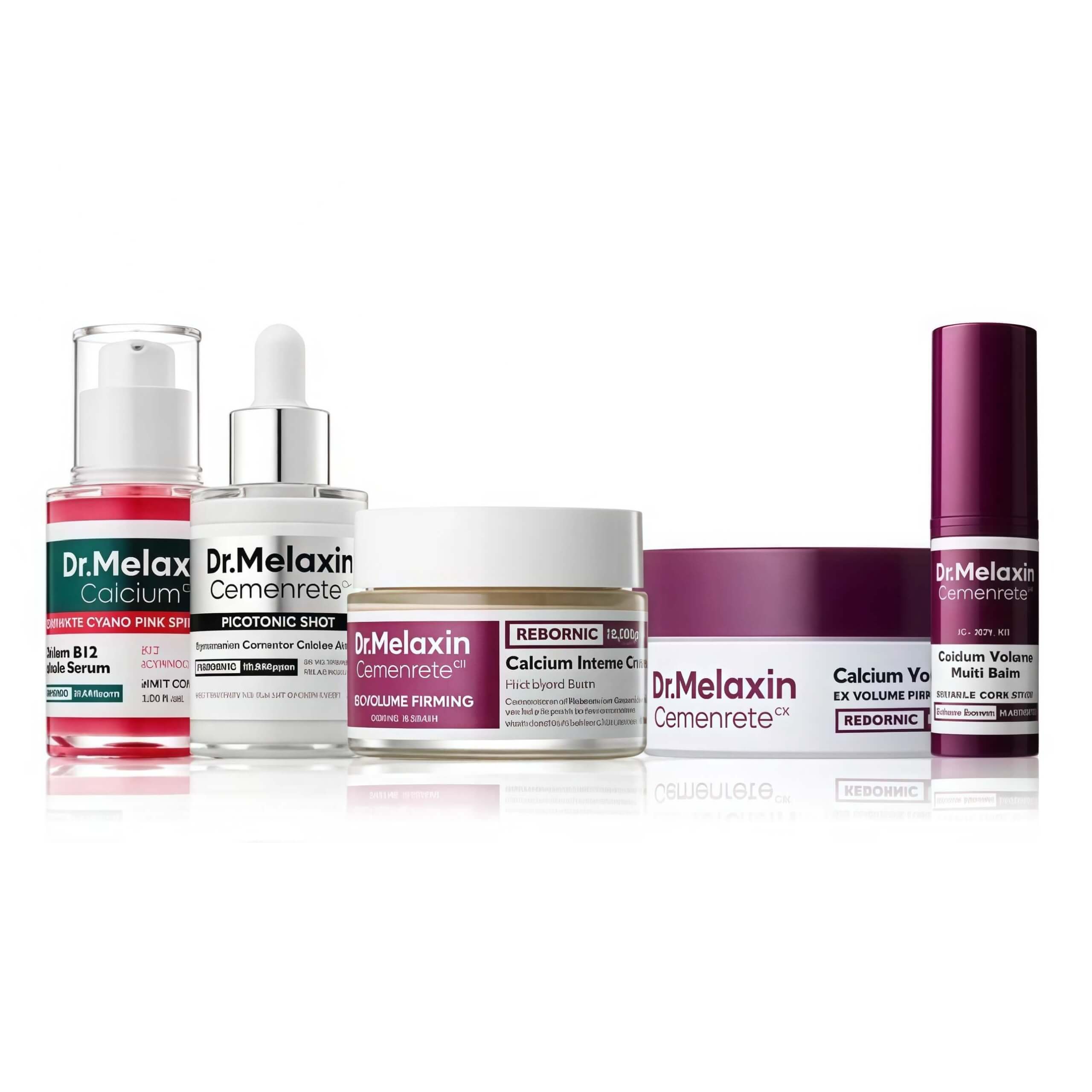 Collagen Boost Skincare Set with Calcium, Hyaluronic Acid & Elastin for Wrinkles and Lifting