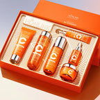 Findglee Korean 5X Vitamin C Skincare Set with Cleanser, Toner, Serum, Lotion, Eye and Face Cream