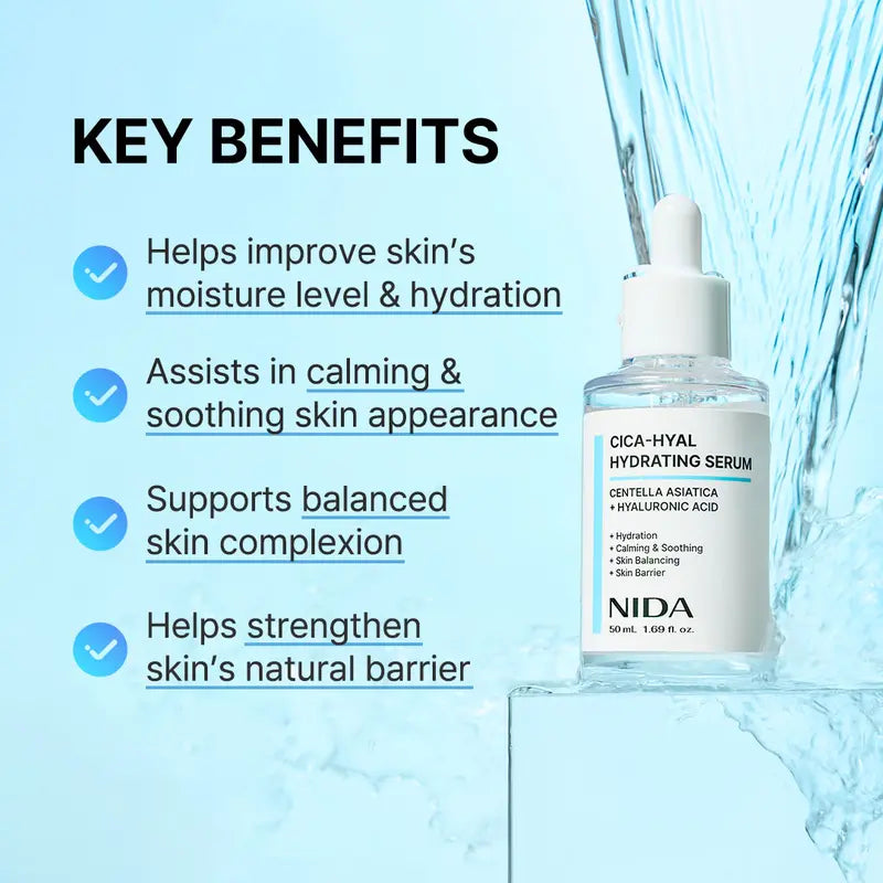 Findglee NIDA Hydrating Serum Duo with Peptides & Hyaluronic Acid for Fine Lines
