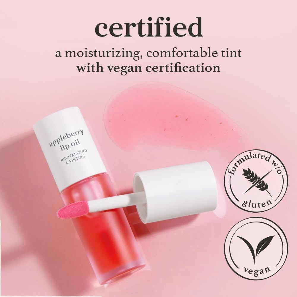 Findglee Korean Lip Oil Trio – Appleberry, Appleplum & Applewine, Sheer Tinted Gloss Set