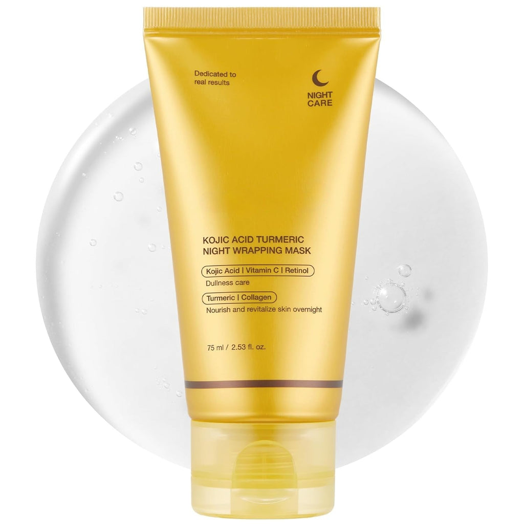 Findglee Kojic Acid & Turmeric Overnight Peel-Off Mask featuring Vitamin C & Retinol