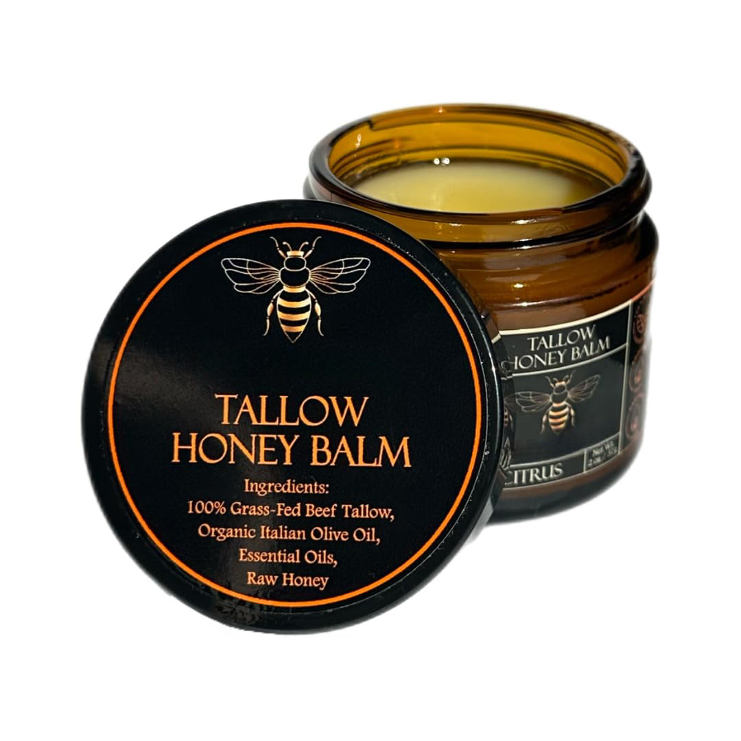 Findglee Tallow Honey Balm with Raw Honey & Olive Oil for Dry Skin