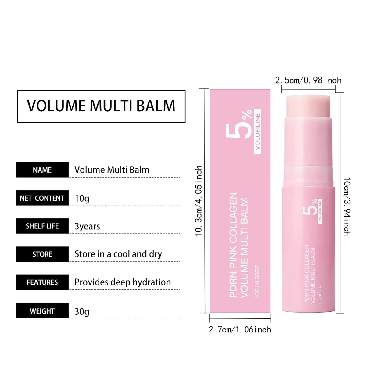 2026 PDRN Pink Collagen Volume Multi Balm Stick