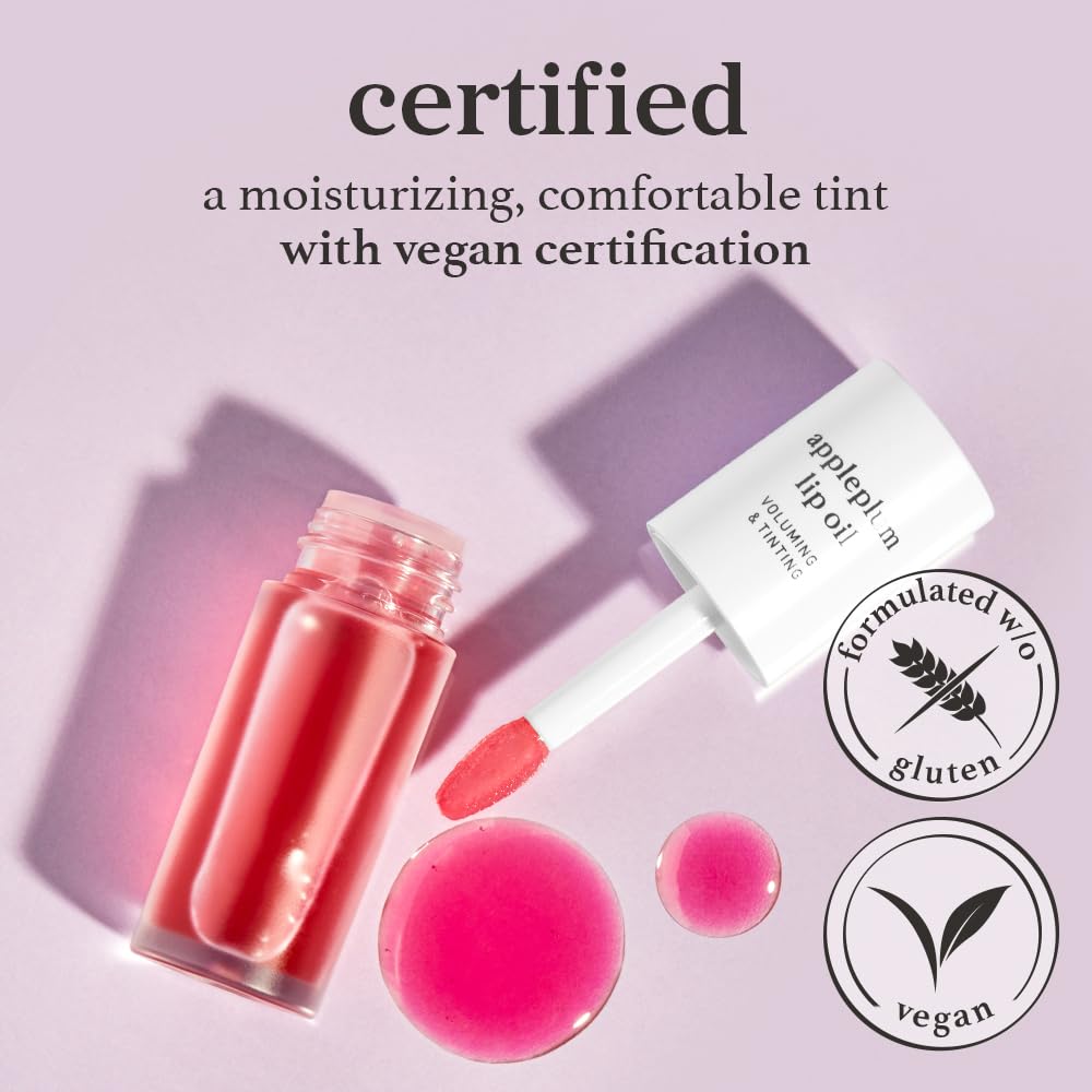 Findglee Korean Lip Oil Trio – Appleberry, Appleplum & Applewine, Sheer Tinted Gloss Set