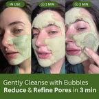 Findglee Holy Basil Bubble Deep Mask with Korean Clay & PHA for Pores, Blackheads & Blemishes