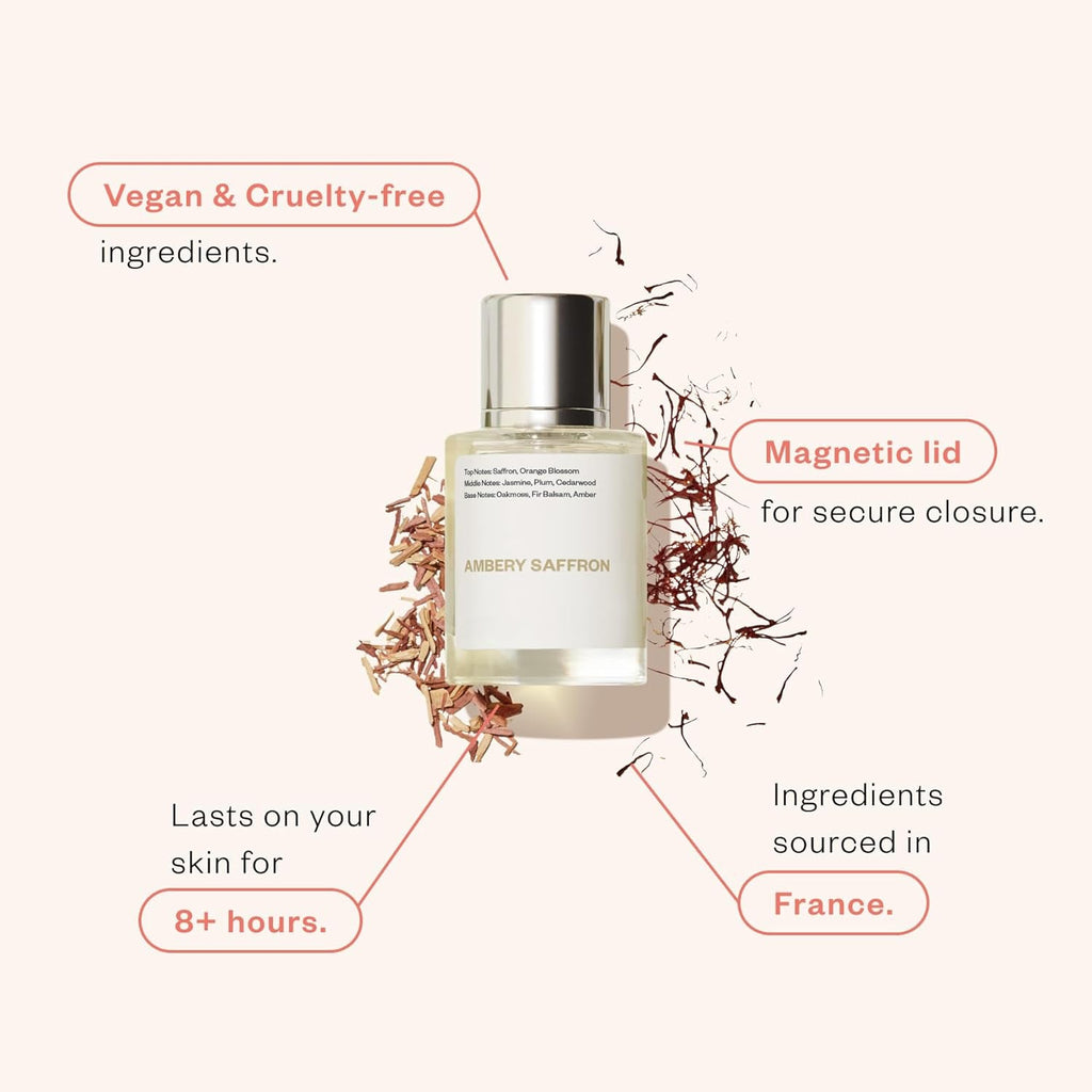 Findglee Ambery Saffron Eau de Parfum featuring Warm Spicy Woody Notes, Vegan