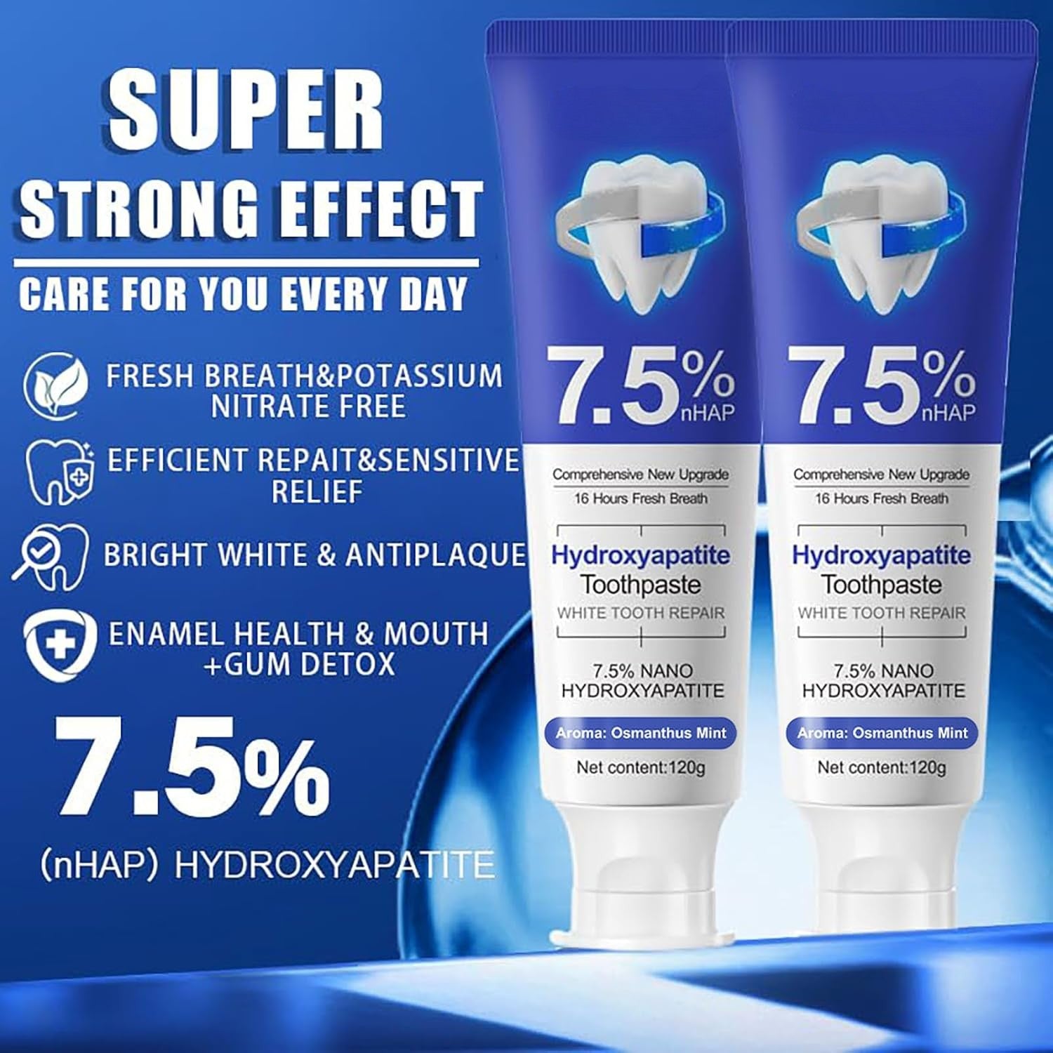 Findglee Nano Hydroxyapatite Toothpaste with 7.5% nHAP for Enamel Remineralization Care