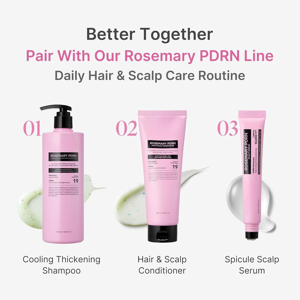 Findglee Rosemary PDRN Hair and Scalp Care Set with Thickening Shampoo, Conditioner and PDRN Stick