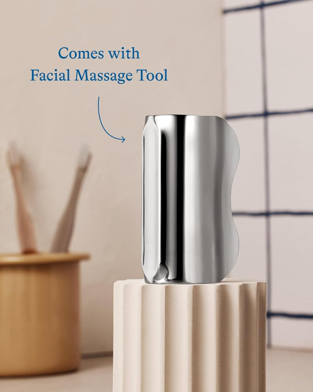 Findglee Cooling Eye Stick & Gua Sha Tool Set Depuffing Duo for Dark Circles and Under-Eye Fatigue