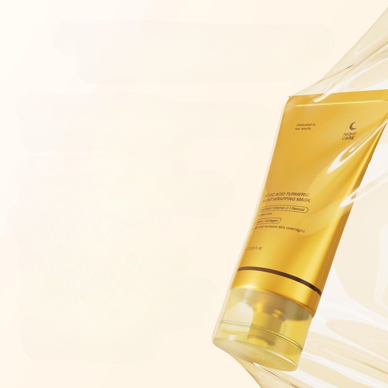 Findglee Kojic Acid & Turmeric Overnight Peel-Off Mask featuring Vitamin C & Retinol