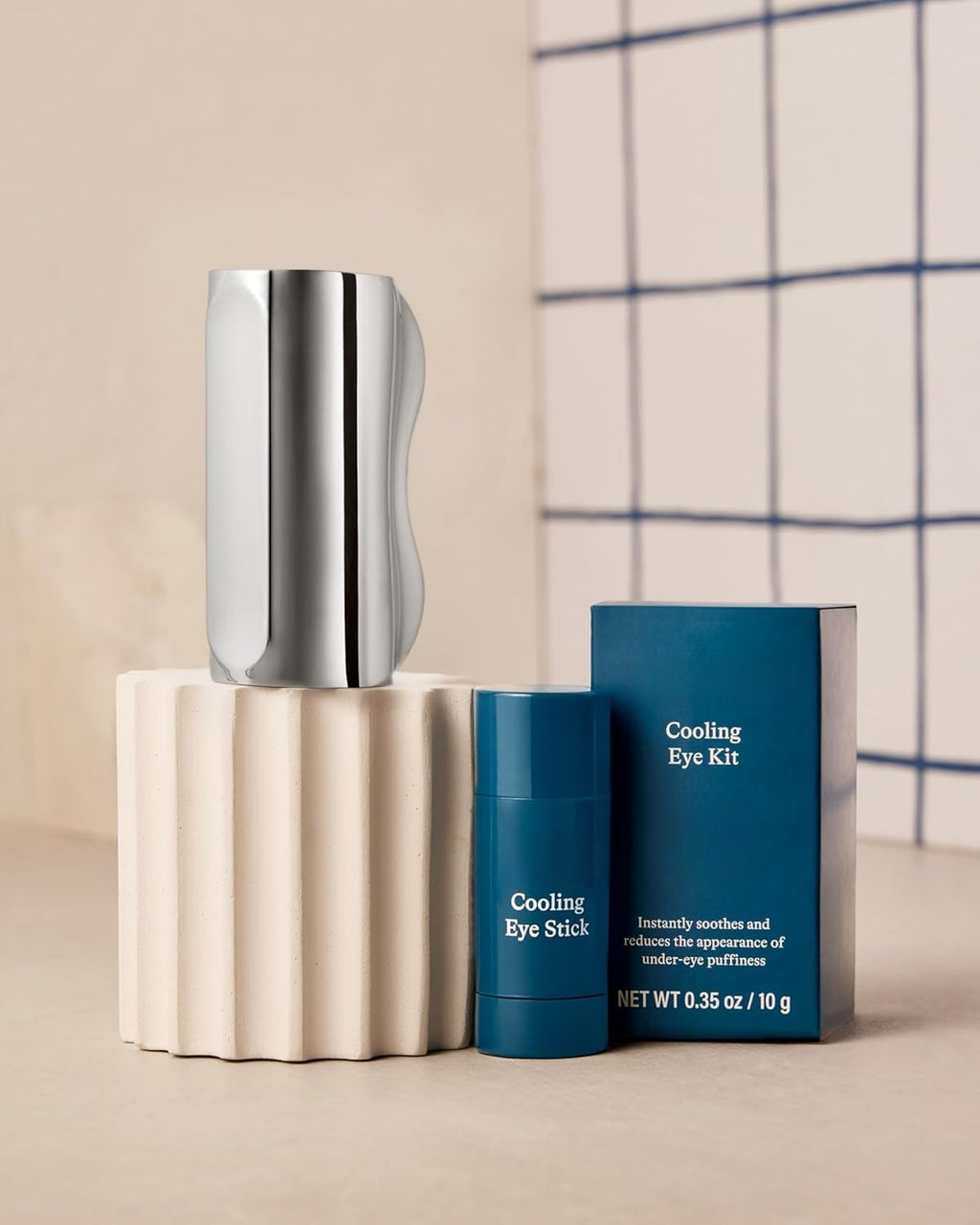 Findglee Cooling Eye Stick & Gua Sha Tool Set Depuffing Duo for Dark Circles and Under-Eye Fatigue