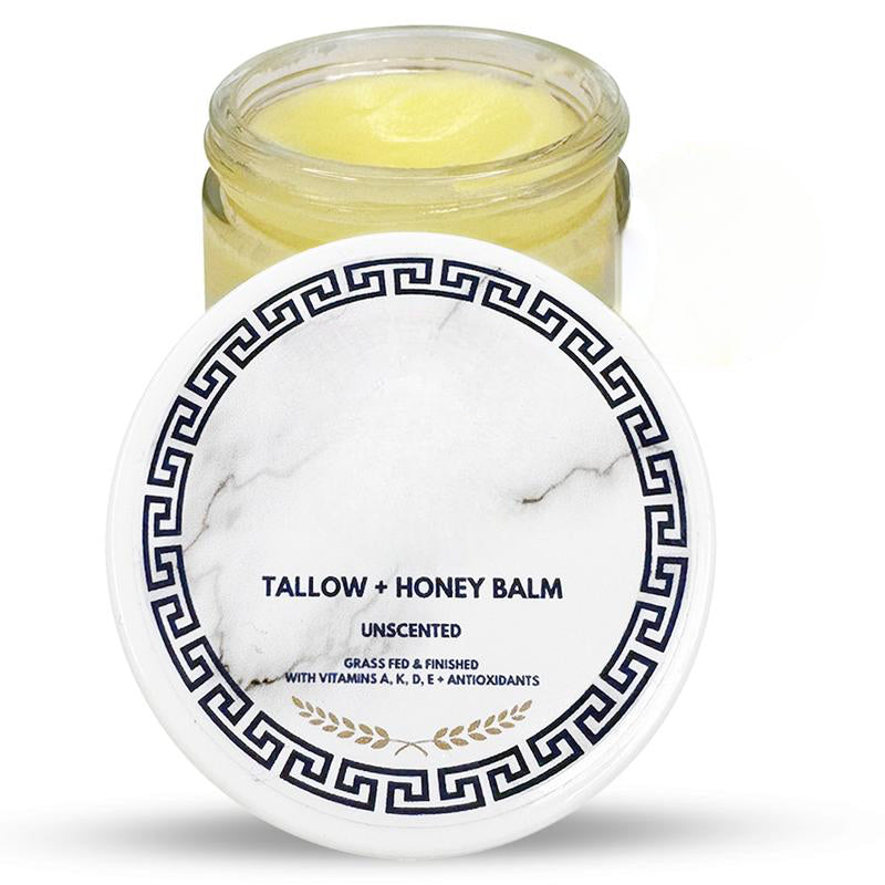 Findglee Grass-Fed Tallow Balm with Honey & Vitamins A, D, E, K for Dry and Sensitive Skin