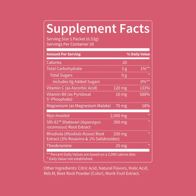 Findglee Balance Hormone Support Drink Mix with Myo-Inositol, Shatavari & Rhodiola