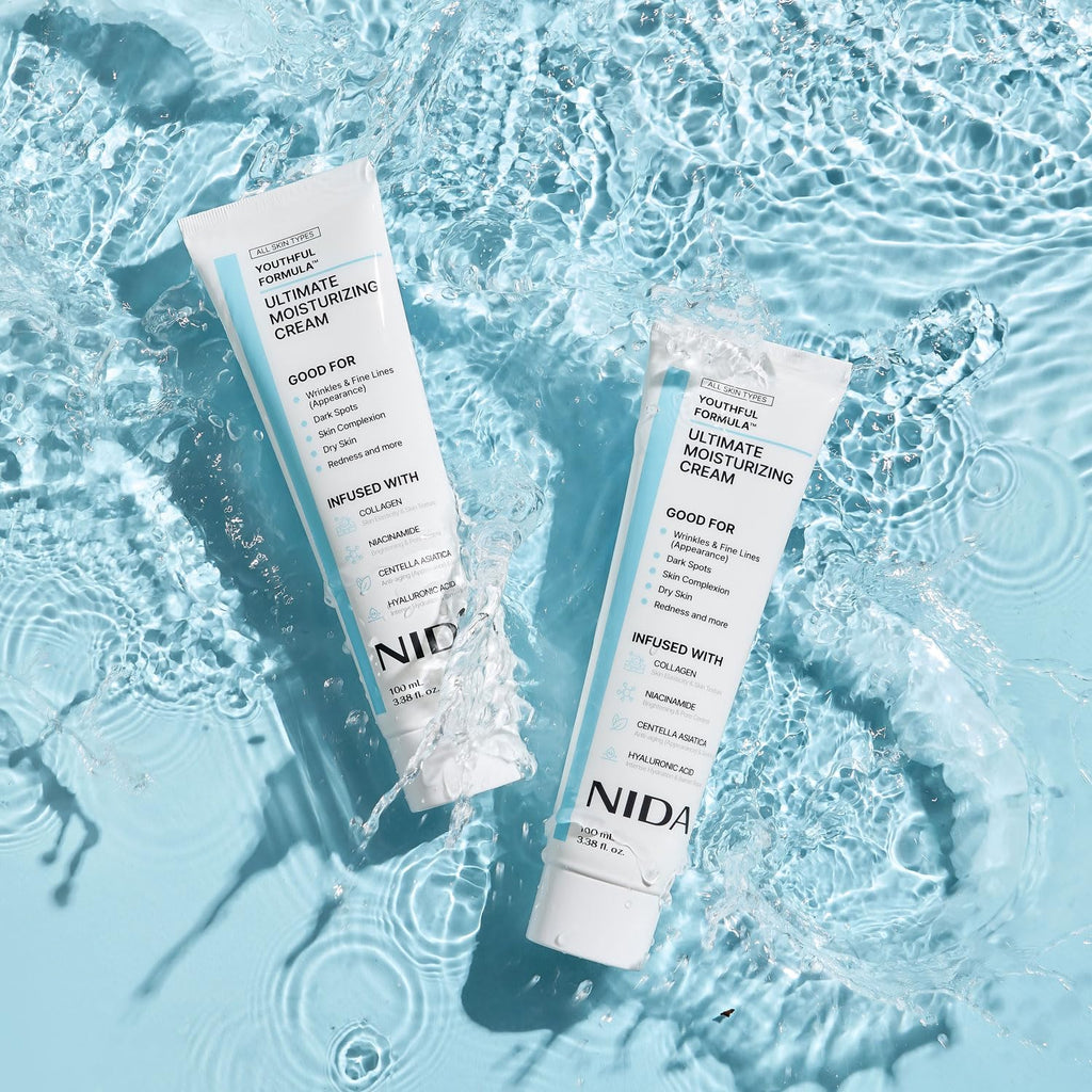 Findglee NIDA Youthful Formula Dry Skin Moisturizer with Hyaluronic Acid, Niacinamide & Collagen