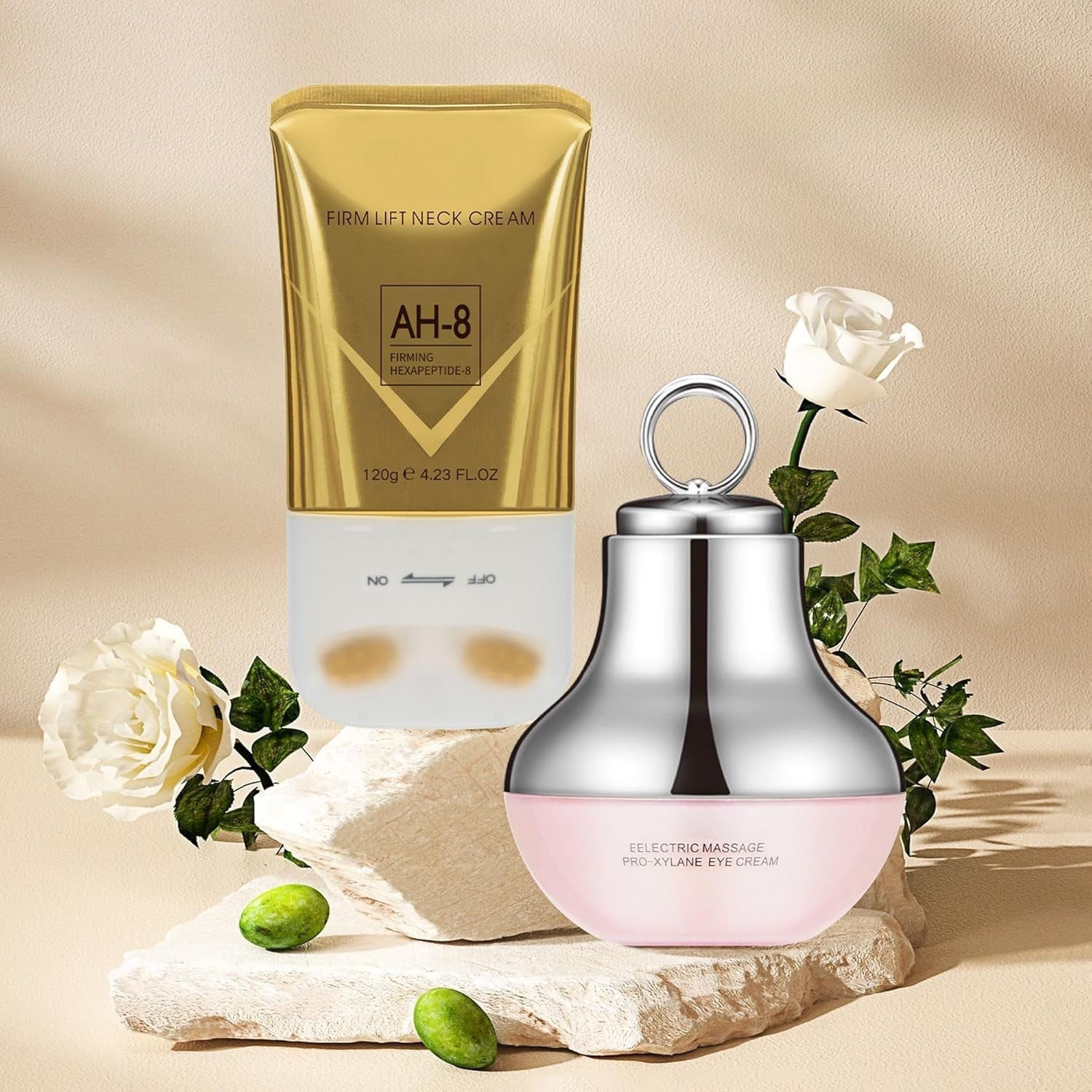 Findglee Firming Neck & Eye Cream Duo with Peptides for Lifting, Fine Lines & Elasticity
