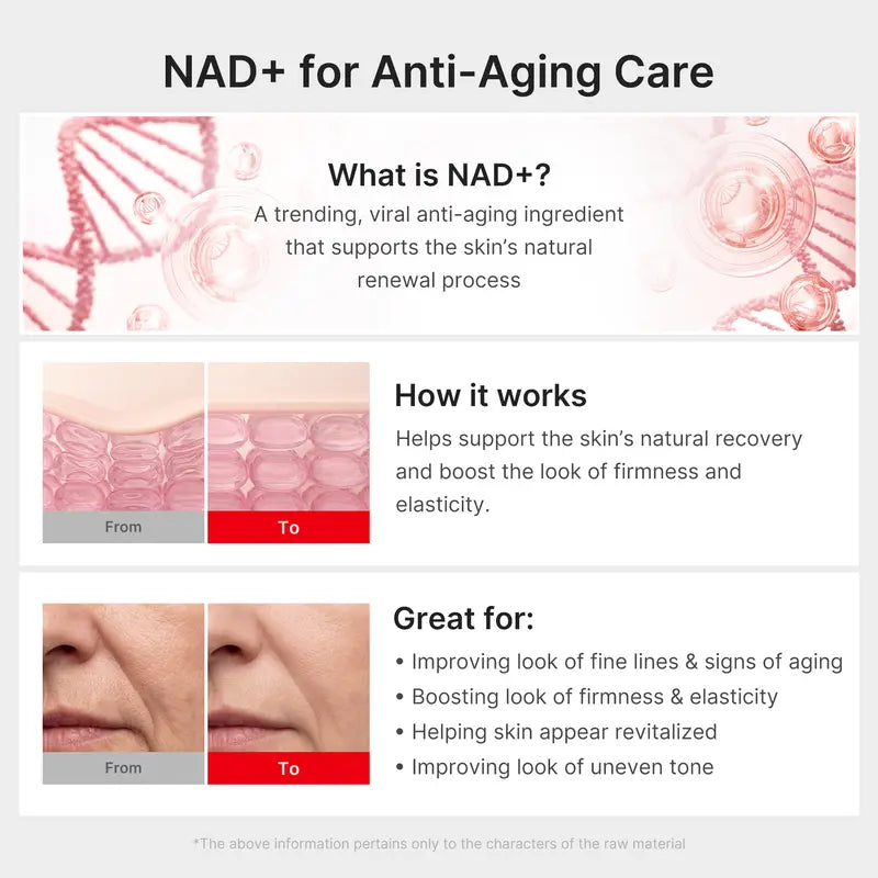 Findglee NAD+ EGF Korean Skincare Firming Serum with Collagen & Peptides for Fine Lines and Elasticity