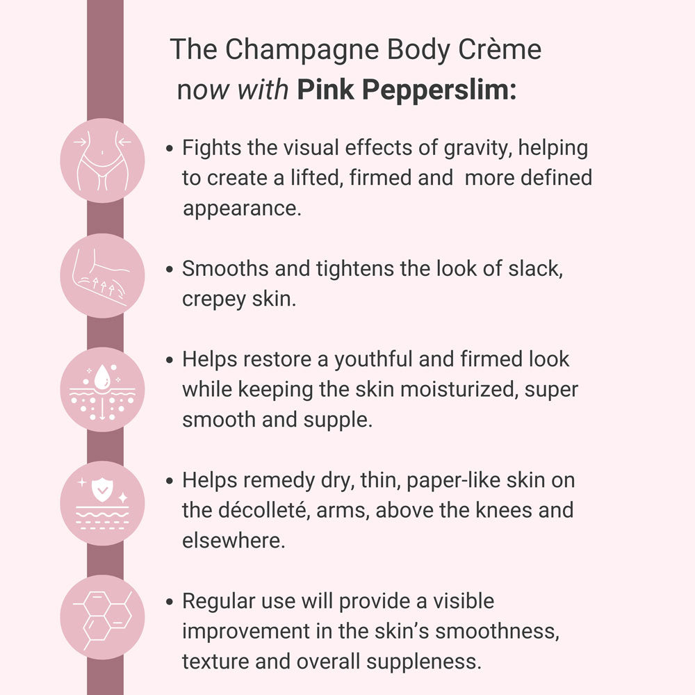 Findglee Champagne Firming Body Cream — Luxe-Lift Complex & Pink Pepperslim Firming Formula