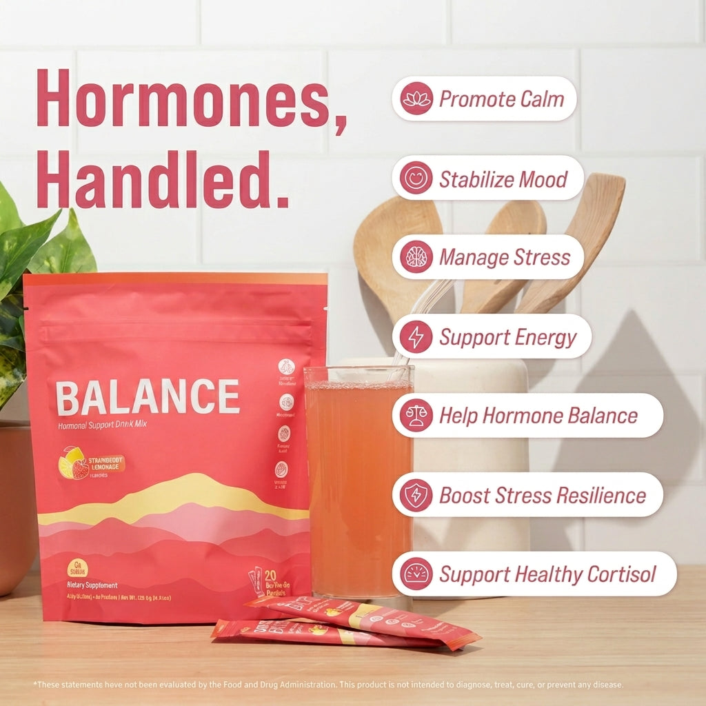 Findglee Balance Hormone Support Drink Mix with Myo-Inositol, Shatavari & Rhodiola