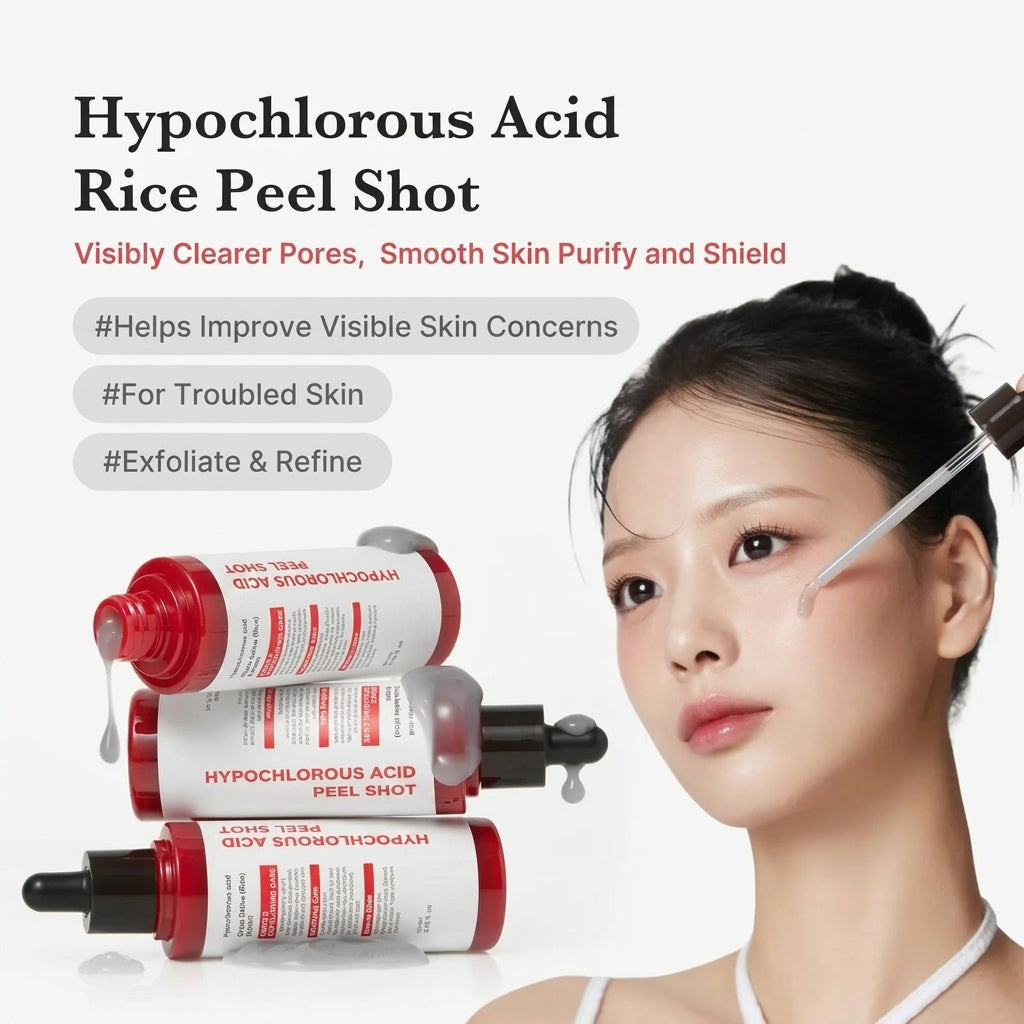 Findglee Hypochlorous Acid Peel Shot Duo with Panthenol for Exfoliation & Skin Texture