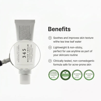 Findglee 345 Relief Cream Ceramide Moisturizer with Niacinamide for Sensitive Skin & Blemishes