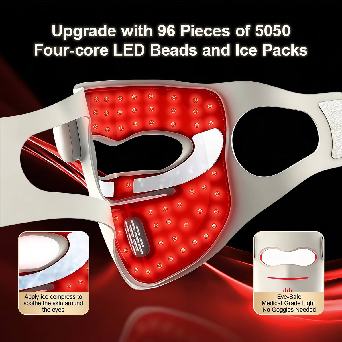 FindGlee™ GLOW 3D Dual NIR Wireless LED Mask