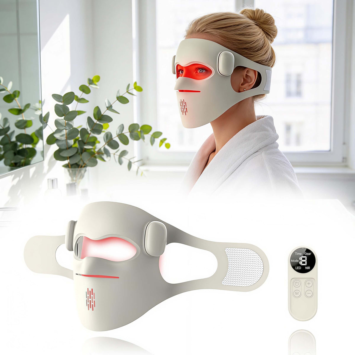 FindGlee™ GLOW 3D Dual NIR Wireless LED Mask