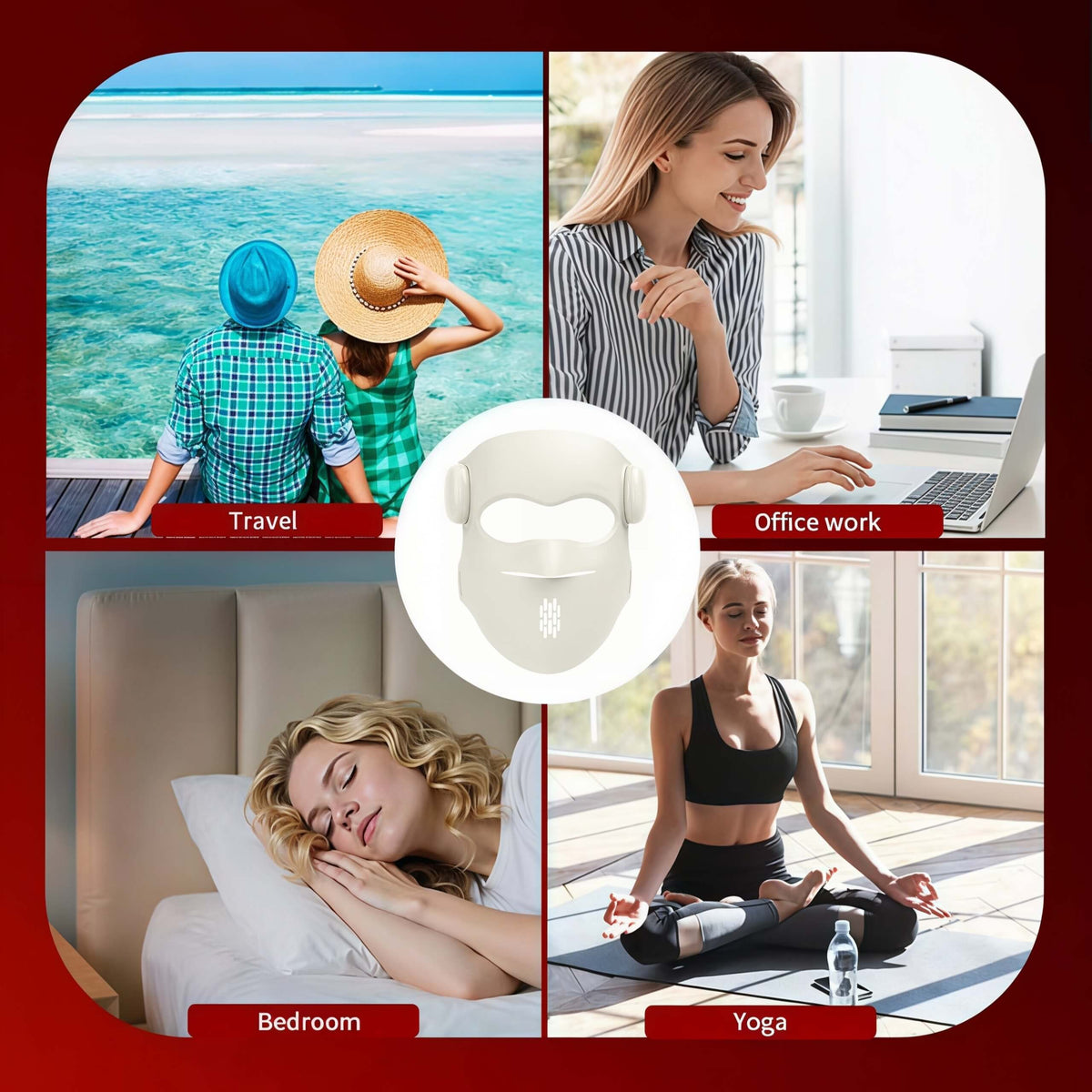FindGlee™ GLOW 3D Dual NIR Wireless LED Mask