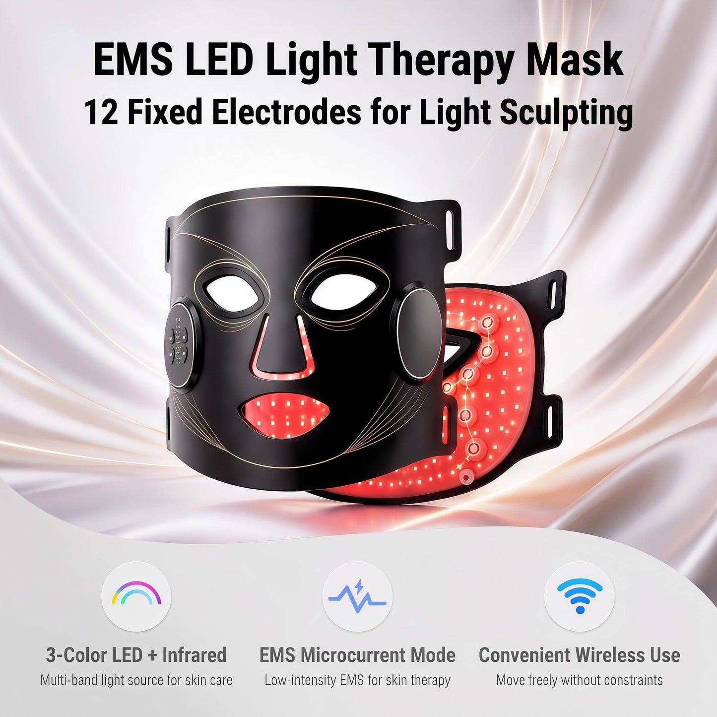 FindGlee™ GLOW Wireless EMS & LED Mask