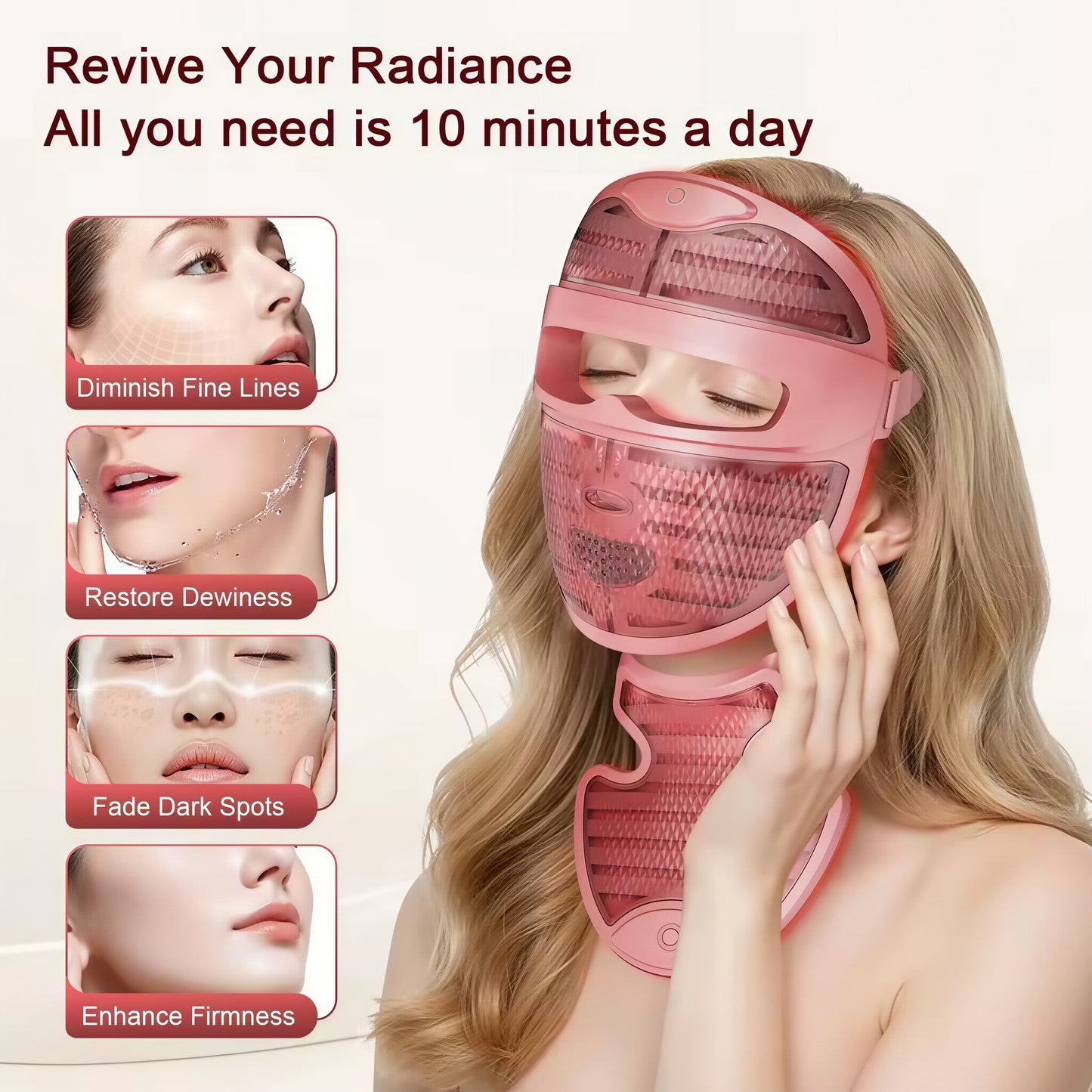 FindGlee™ GLOW Wireless Face + Neck &  Chest Mask Set