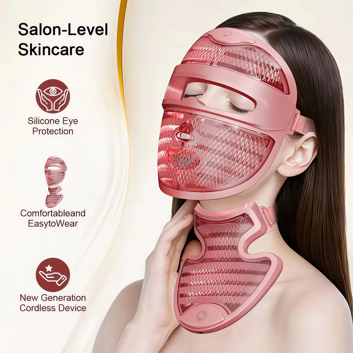 FindGlee™ GLOW Wireless Face + Neck &  Chest Mask Set