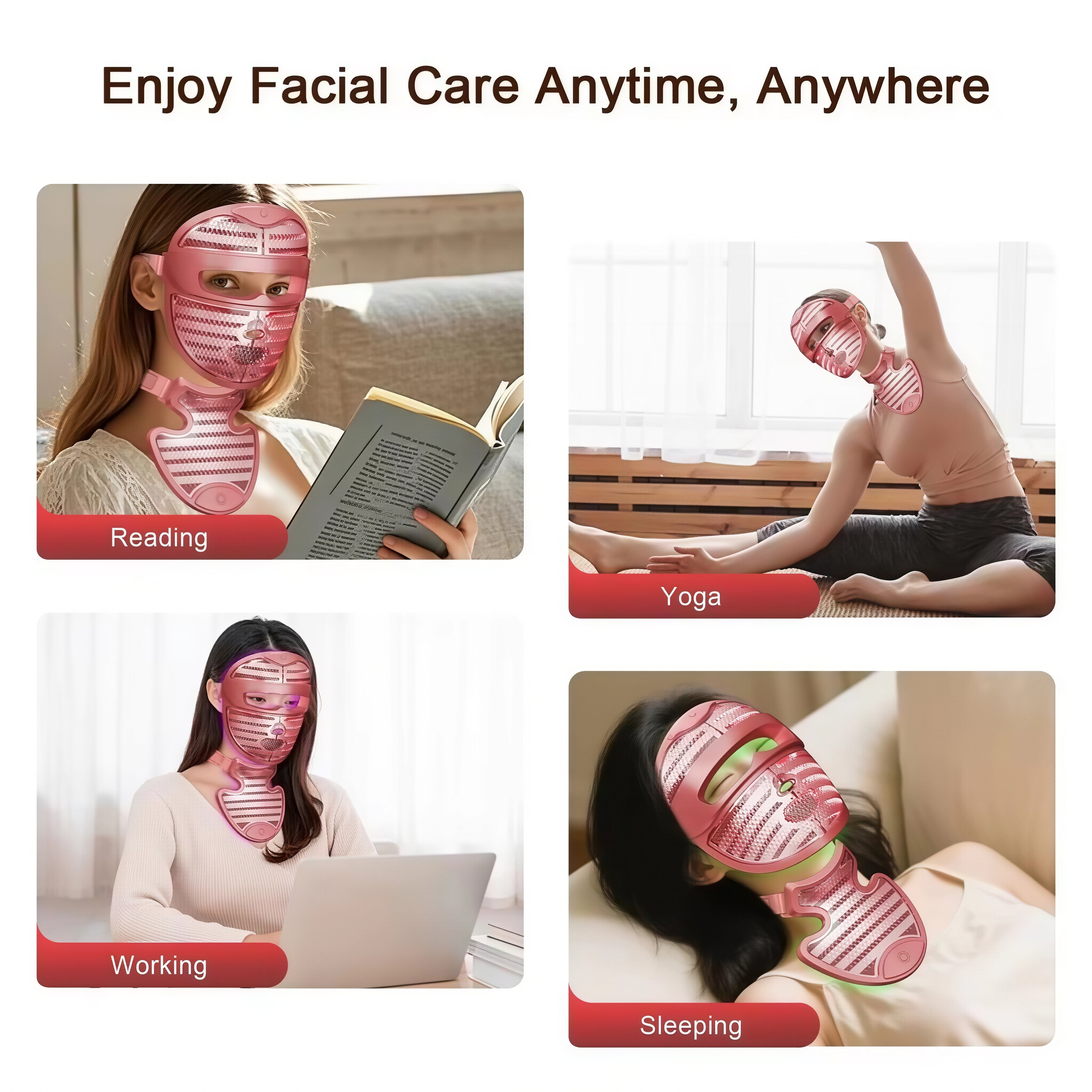FindGlee™ GLOW Wireless Face + Neck &  Chest Mask Set