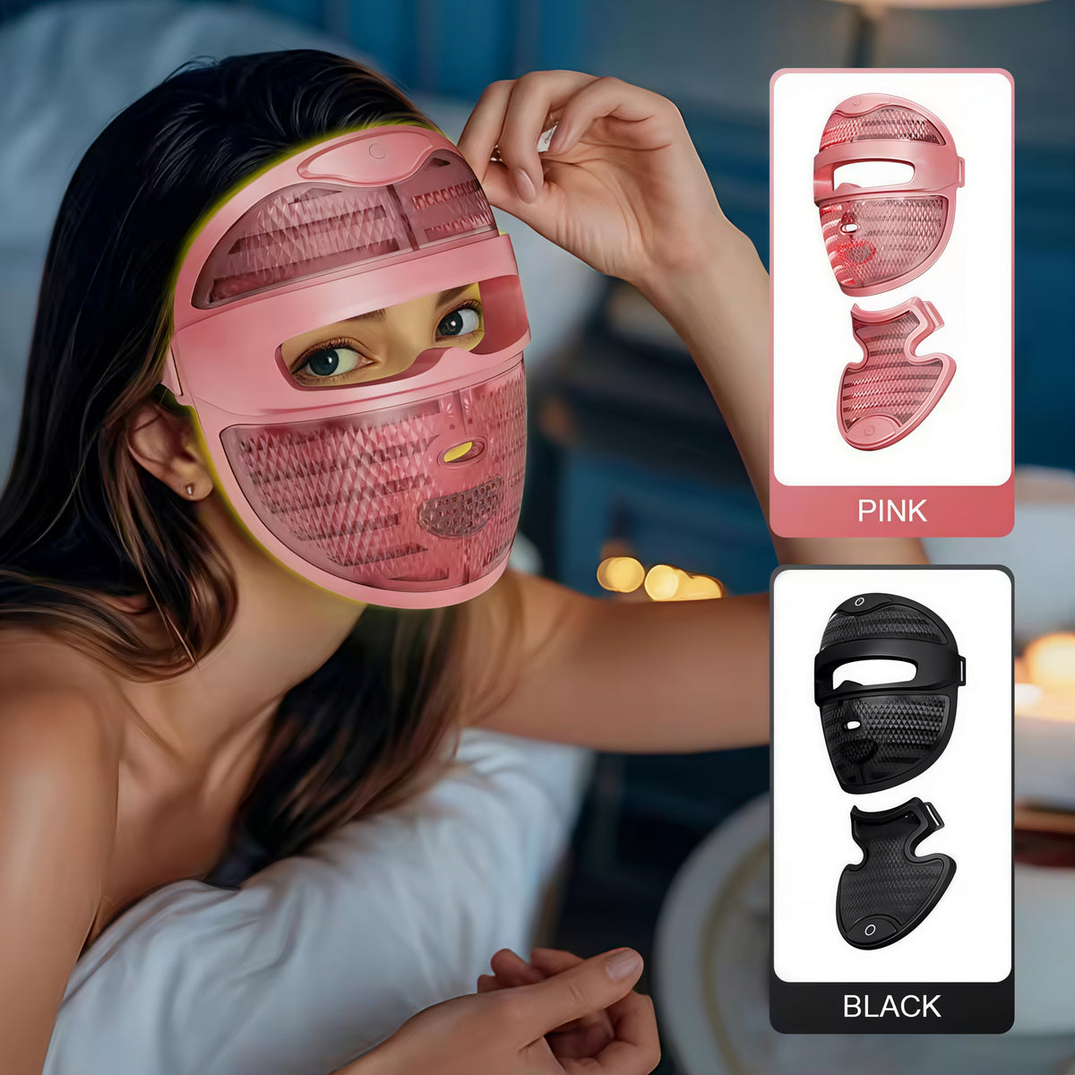 FindGlee™ GLOW Wireless Face + Neck &  Chest Mask Set