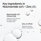 Findglee Niacinamide 10% Plus Zinc 1% Serum for Blemish-Prone & Uneven Skin 120mL
