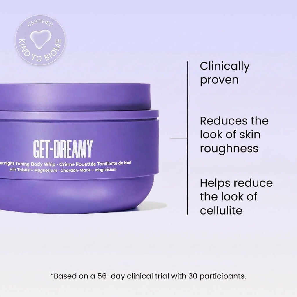 Findglee GET-DREAMY Overnight Body Whip with Caffeine, Peptides & Magnesium for Uneven Skin Texture