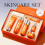 Findglee Korean 5X Vitamin C Skincare Set with Cleanser, Toner, Serum, Lotion, Eye and Face Cream