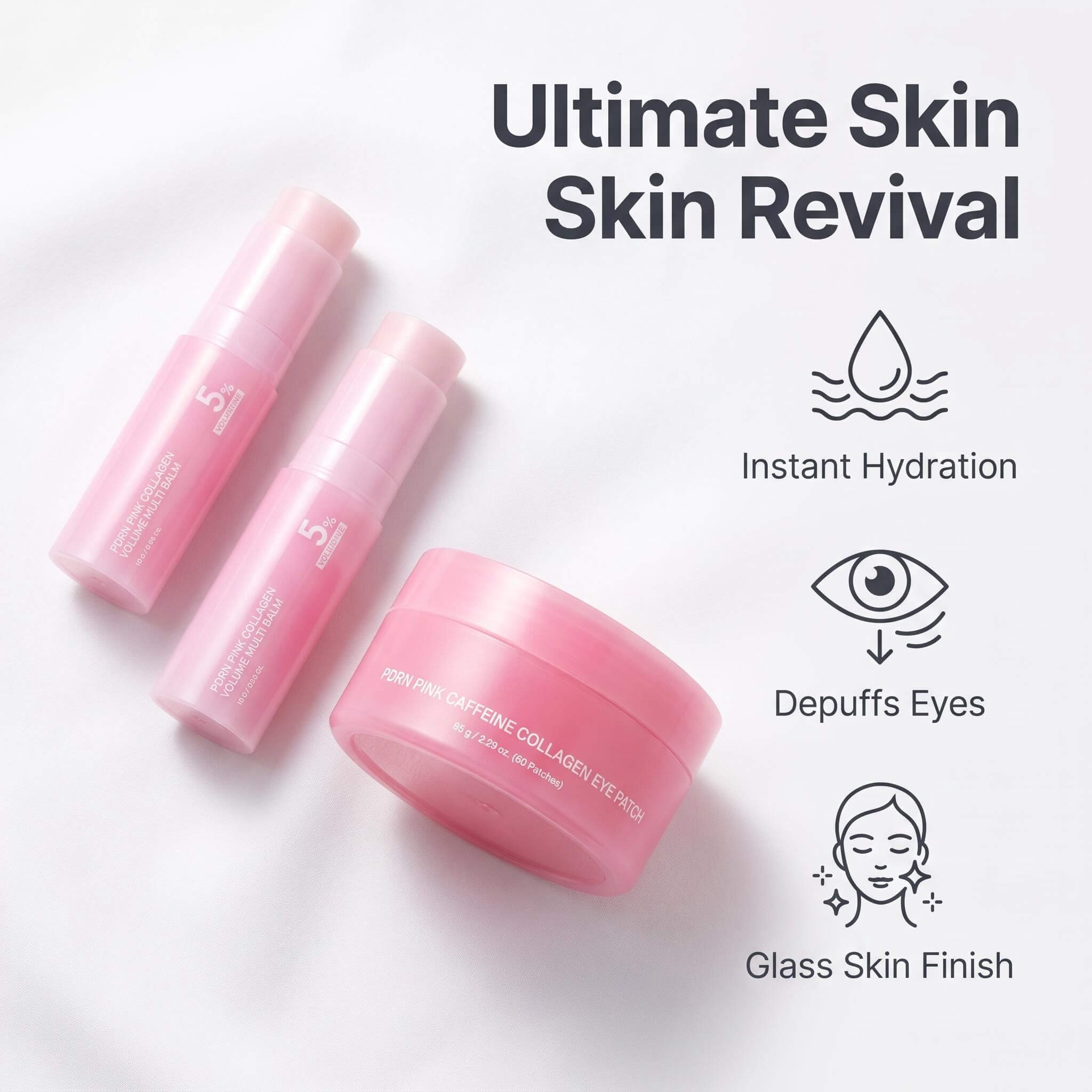 PDRN Pink Volufiline Balm & Caffeine Collagen Eye Patch Set