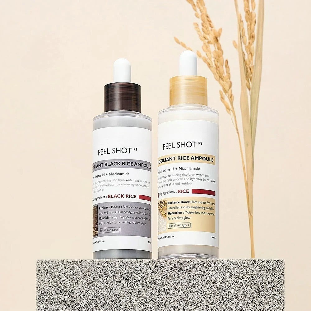 Findglee Peel Shot Korean Skincare Set with Niacinamide & Rice Toner for Dull Skin