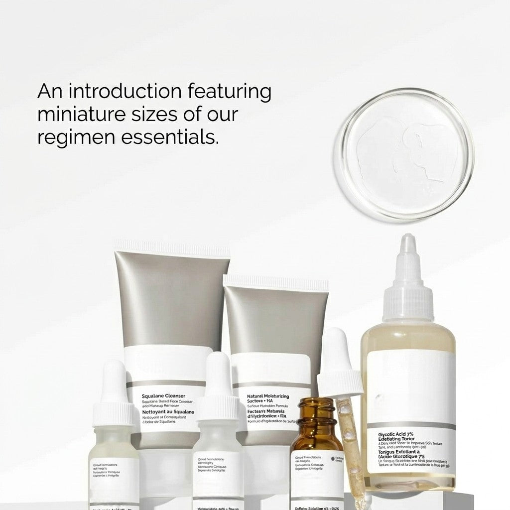 Findglee Mini Discovery Set with Cleanser, Toner, Serums and Moisturizer for Daily Routine