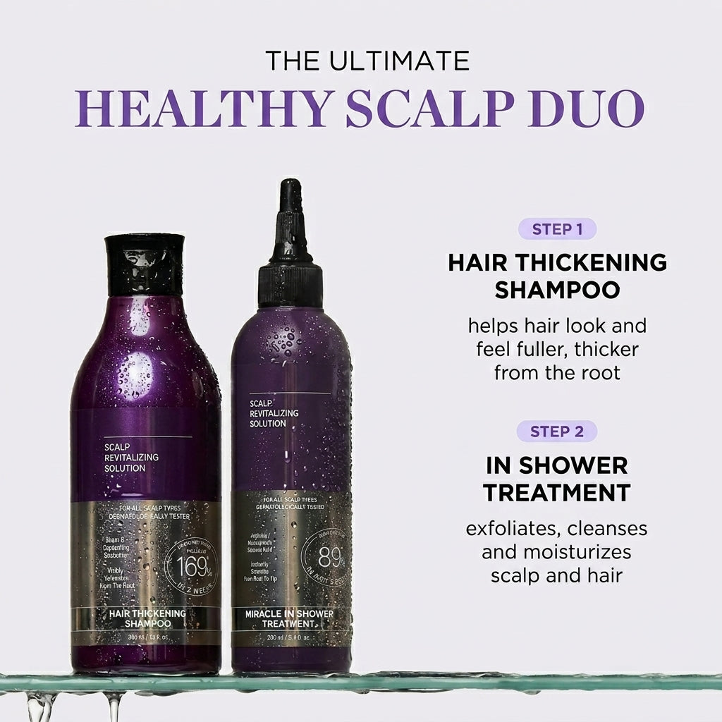 Findglee Hair & Scalp Revitalizing Solution Thickening Duo with Biotin & Prebiotics