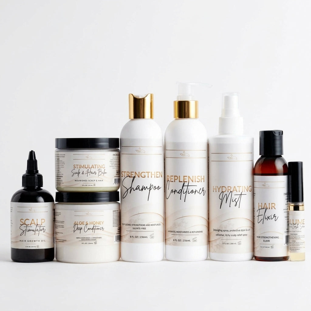Findglee Healthy Hair Care Bundle with Scalp Stimulator, Shampoo and Conditioner