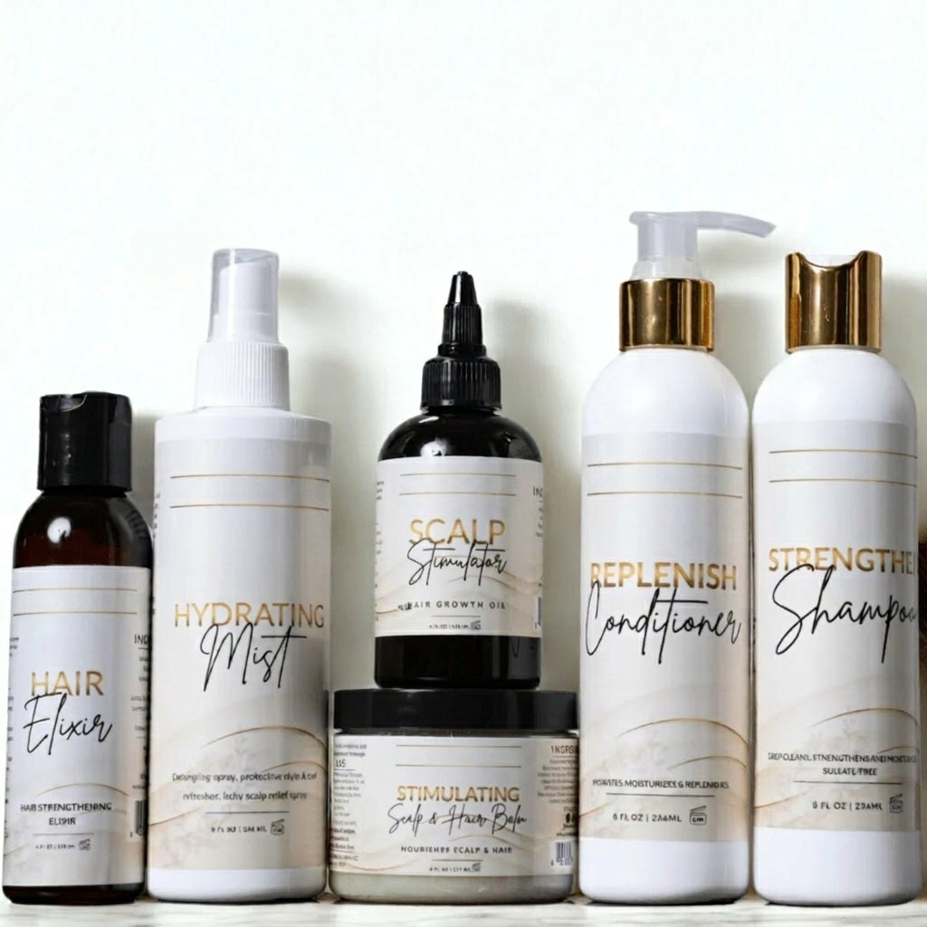 Findglee Healthy Hair Starter Kit 6-Piece Complete Hair Care Bundle for Stronger Hair