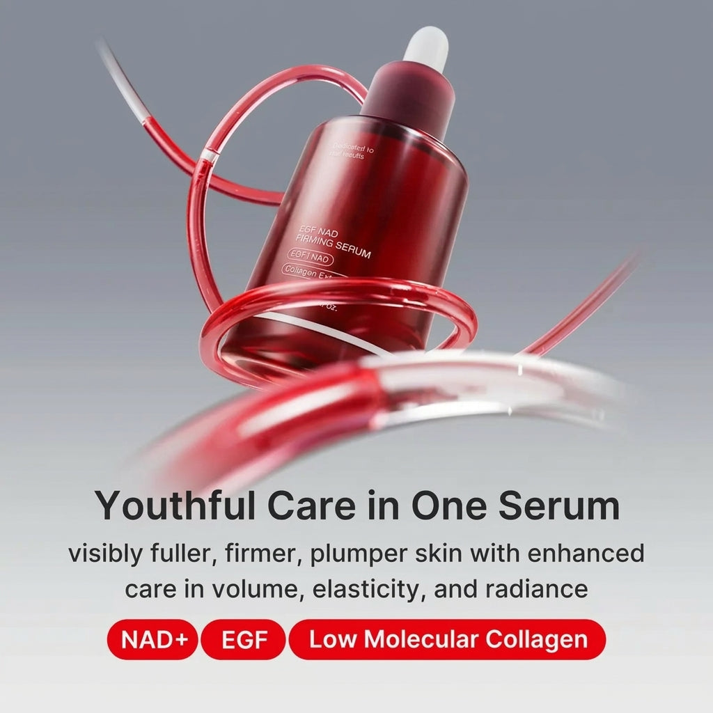 Findglee NAD+ EGF Korean Skincare Firming Serum with Collagen & Peptides for Fine Lines and Elasticity