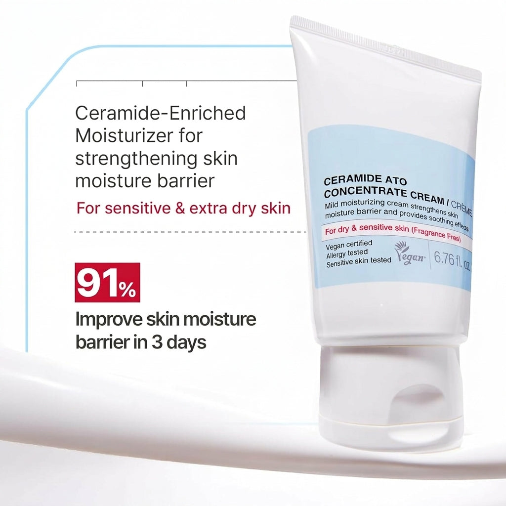 Findglee Ceramide Ato Concentrate Cream — 100-Hour Lasting Hydration for Dry and Sensitive Skin