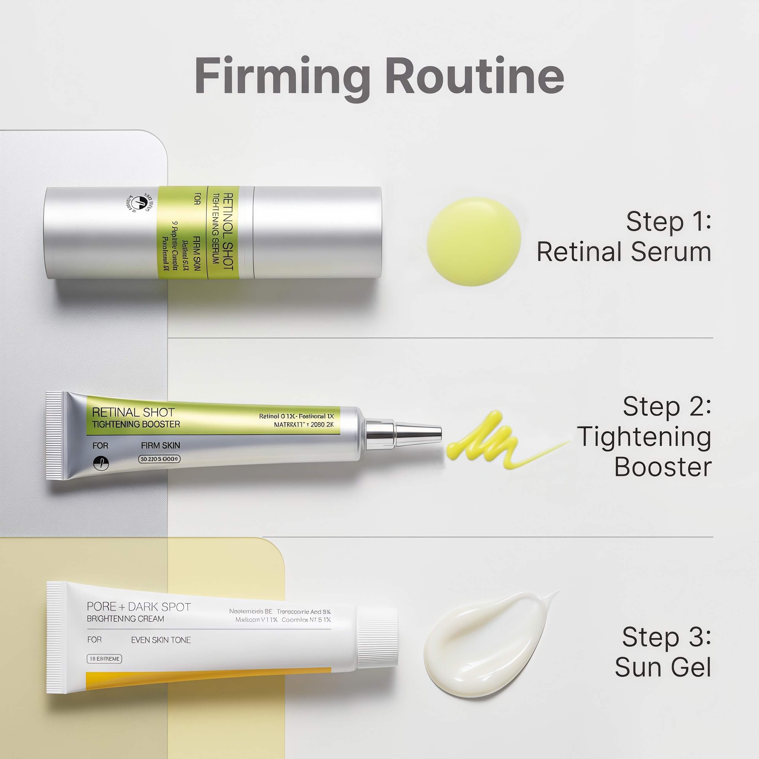 Retinal Serum Booster & Pore+Dark Spot Brightening Ultimate anti-aging trio