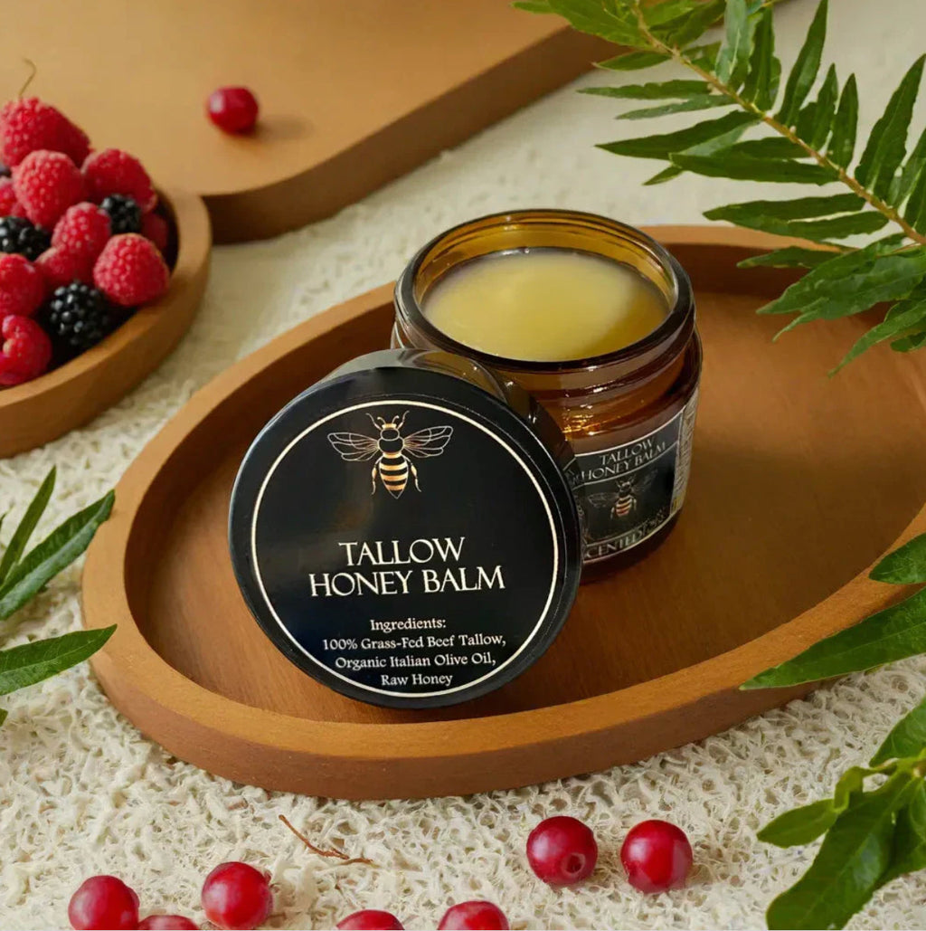 Findglee Tallow Honey Balm with Raw Honey & Olive Oil for Dry Skin