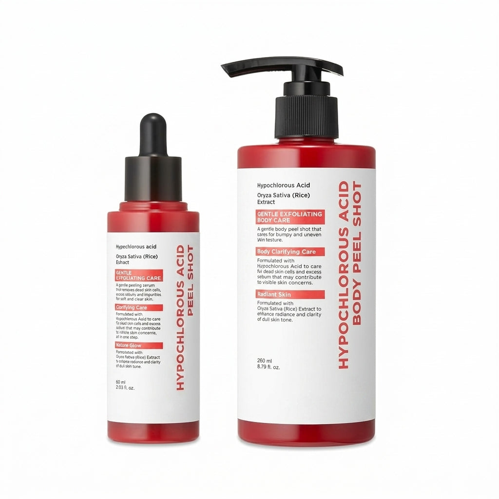 Findglee Hypochlorous Acid Peel Shot Duo with Panthenol for Exfoliation & Skin Texture