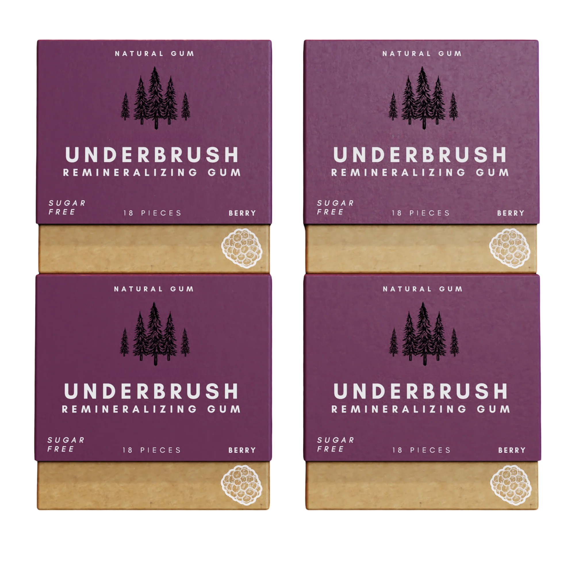 Findglee Underbrush Remineralizing Chewing Gum with Nano-Hydroxyapatite