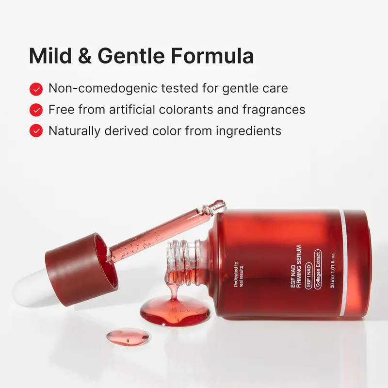 Findglee NAD+ EGF Korean Skincare Firming Serum with Collagen & Peptides for Fine Lines and Elasticity