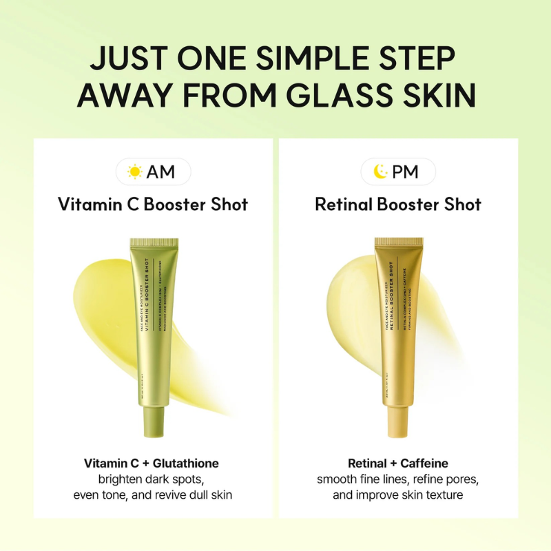Findglee Booster Shot Vitamin C & Retinal Duo for Dark Spots, Pores & Blemishes