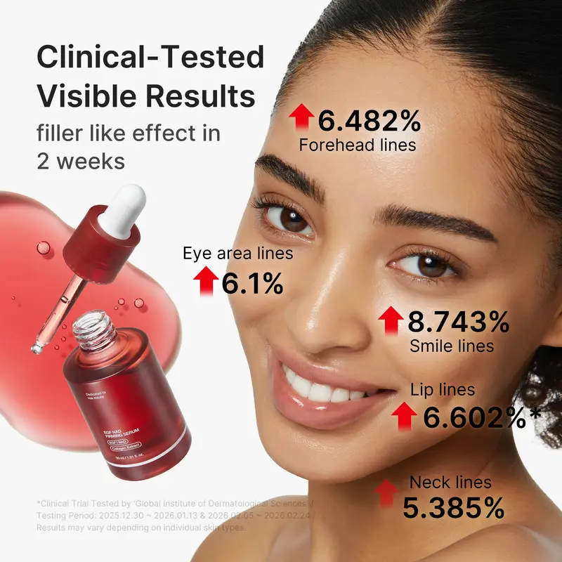 Findglee NAD+ EGF Korean Skincare Firming Serum with Collagen & Peptides for Fine Lines and Elasticity